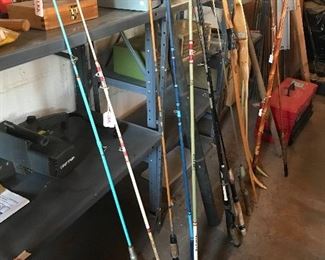Fishing Poles of all kinds, Bows