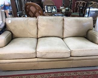 Hancock & Moore Leather sofa 82" long.  Good condition.  Very comfy. Shows some wear but no leather breakage.