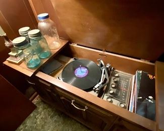 Large record player and cabinet!