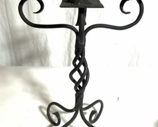 Footed Twisted Metal 4 Arm Candelabra
