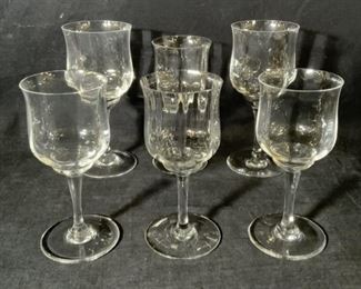 Set 6 BACCARAT Crystal Wine Glasses
