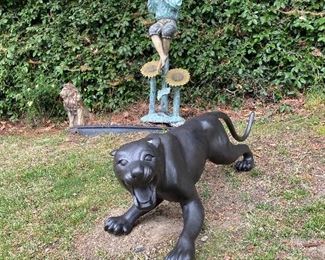 Black panther Bronze Sculpture