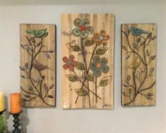 Wall panels with a nature motif