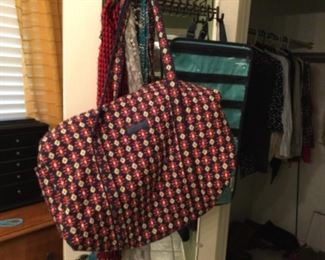 One of several Vera Bradley duffel bags