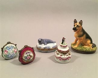 Vintage Hand Painted Limoges Pill Boxes 