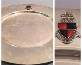 Vintage Chevy Chase Club Sterling Silver Trophy Plate 
