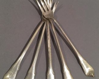 Vintage Sterling Silver Olive Forks 