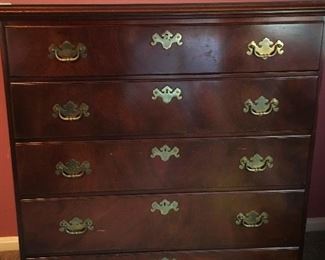 Vintage Mahogany Chippendale Chest of Drawers 