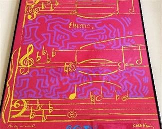 Vintage Andy Warhol and Keith Haring Collaboration “Montreaux Jazz Festival” Lithograph Poster Signed on Plate