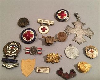 Assorted Pinback Pins, Red Cross, Methodist etc. (sold as a lot)