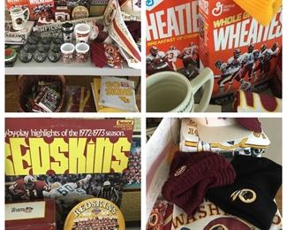 Hail to The Redskins!!! Invest Now!! While it’s still relatively inexpensive, years from now all of these will be Highly Coveted (think Baltimore Colts) we have Gameday Programs, Press Programs, Books, Clothing etc. The Washington Redskins Logo has been retired!!