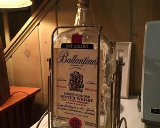 Large Vintage Ballentine’s Scotch Whisky Decanter Bottle with Original Pourer 