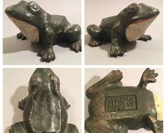 Rare!!! Antique Iron Frog by the “Household Patent Co. USA” Original Paint and Great Patina 