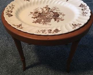 Antique Platter on Stand 