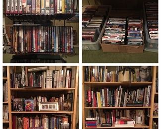 Tons of Books, CD’s, VHS, Cassettes, Vinyl 