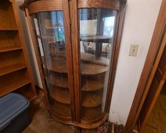 Antique Bow Front China Cabinet