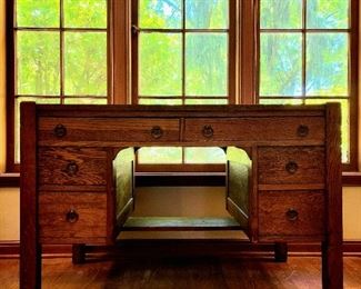 Arts & Crafts Period Oak Desk  $215  #7