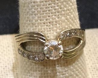 003 14k White Gold Diamond Ring