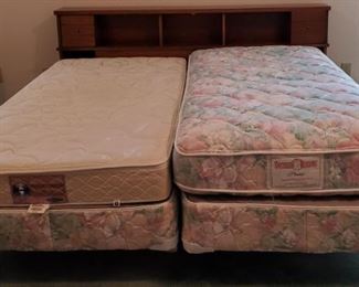 MCM Walnut King Bed Frame with Mattresses