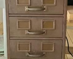 Vtg Metal Filing Cabinet Contents