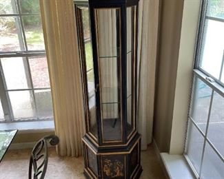 Asian themed curio cabinet. 