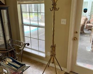 Brass coat rack