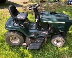Craftsman riding mower, new battery, runs & cuts! $350