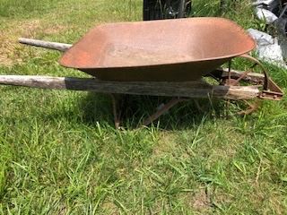 Vintage wheelbarrow $40