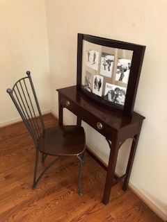 Chair $20, side table $25 photo frame $10