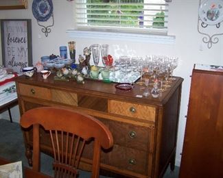 REFINISHED 1930s BUFFET & SMALLS