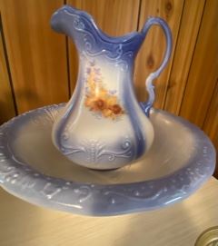 Ironstone Vintage Pitcher with Basin