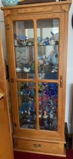 Display curio cabinet with drawer 