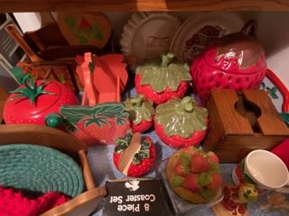 Strawberry themed kitchenware