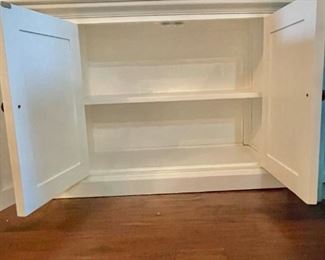 2-piece white shelving unit. 91.5" x  86.75" x 16" - great condition outside of mentioned areas