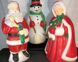 We Three Santa, Frosty, Snowman, Lawn Decor