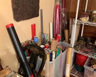 Fabric rolls, wrapping paper, art paper, posters