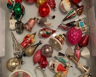 Antique glass Christmas ornaments