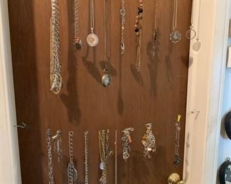 Steampunk necklaces made with vintage charms 