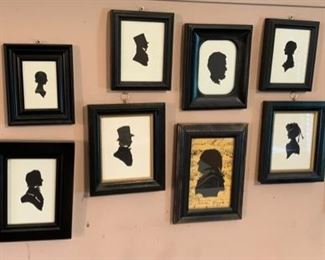 Vintage framed silhouettes