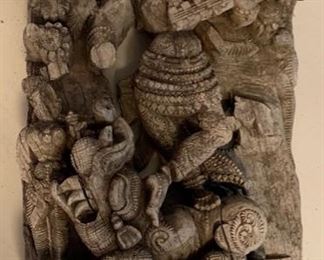  Various Vintage Unique Bali Hindu Goddess/God Wall Folk Art Hand Carved Wood Temple Plaque collection