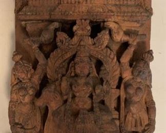  Various Vintage Unique Bali Hindu Goddess/God Wall Folk Art Hand Carved Wood Temple Plaque collection