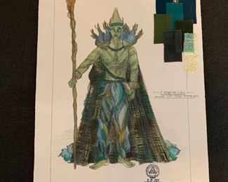 A Midsummer Night's Dream costume rendering artwork