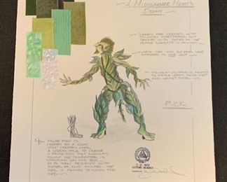 A Midsummer Night's Dream costume rendering artwork