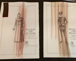 Measure for Measure presented by the Hilberry Repertory Theatre costume rendering artwork