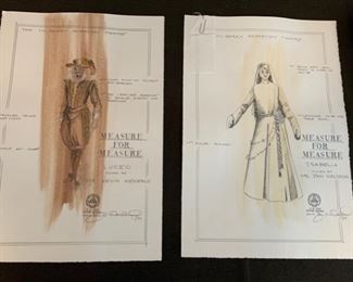 Measure for Measure presented by the Hilberry Repertory Theatre costume rendering artwork