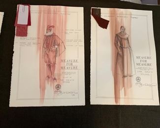 Measure for Measure presented by the Hilberry Repertory Theatre costume rendering artwork