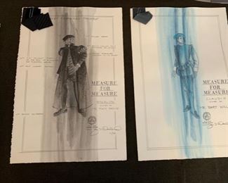 Measure for Measure presented by the Hilberry Repertory Theatre costume rendering artwork