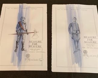 Measure for Measure presented by the Hilberry Repertory Theatre costume rendering artwork