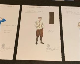 Broadway presented by The Hilberry Repertory Theatre costume rendering artwork