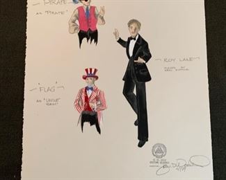 Broadway presented by The Hilberry Repertory Theatre costume rendering artwork